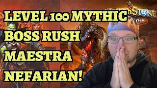 Doing a LEVEL 100 Mythic Boss Rush - Maestra and Nefarian - Hearthstone Mercenaries