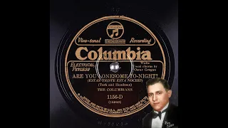 Ben Selvin and Orchestra: 1927 "Are You Lonesome Tonight?" in VIVID HD