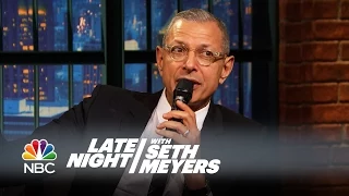 Jeff Goldblum Sings His Own Jurassic Park Theme Lyrics - Late Night with Seth Meyers