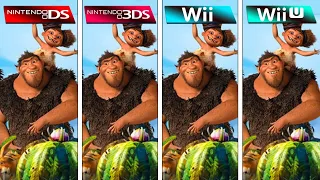 The Croods Prehistoric Party! (2013) DS vs 3DS vs Wii vs Wii U (Graphics Comparison)