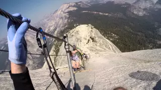 Descending The Cables At Half Dome