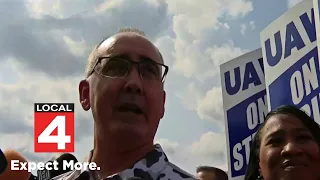 UAW President Shawn Fain speaks publicly following strike expansion