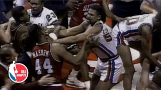 Charles Barkley brawls with Bill Laimbeer in epic 1990 Pistons vs. Sixers fight | ESPN Archives