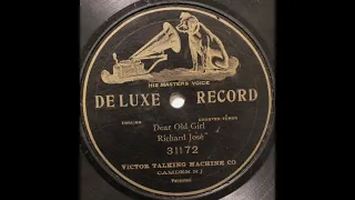 Richard Jose "Dear Old Girl" (later orchestra version--not piano) 78 rpm countertenor from Cornwall