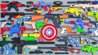 Collecting Tembakan Nerf Gun war Gun, Revolver, Gear Light Gun, AK47, Sniper Rifle, Spiderman Gun