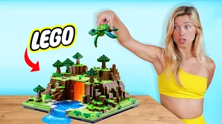 I Built LEGO Minecraft for my Turtle...
