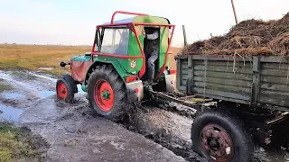 Super Zetor tractor stuck in mud, muddy, elakadás, traktor uvízl v blátě  2017