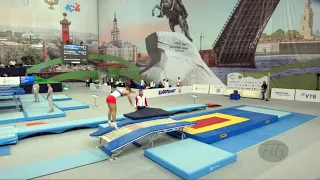 ODINTSOV Aleksandr (RUS) - 2018 Trampoline Worlds, St. Petersburg (RUS) - Qualif Double Mini R1