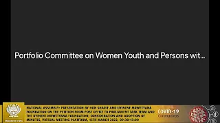 Portfolio Committee on Women, Youth and Persons with Disabilties, 15th March 2022