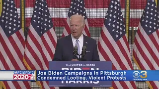 Democratic Presidential Nominee Joe Biden Condemns Looting, Violent Protests While Campaigning In Pi