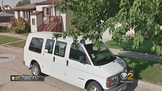 Why was a handicap van towed and destroyed?