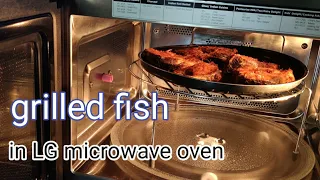 Grilled fish #  LG Microwave oven demo # fish fry with less or no oil #