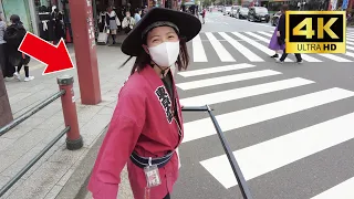 Милая японская девушка Миса-чан провела меня по Асакусе на рикше😊 | Рикша в Асакусе, Токио