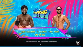 Full match  Ashante thee Adonis  Vs Cedric  Alexander  Nxt Spring Breakin