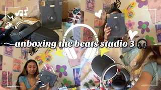 unboxing the beats studio 3 🎧 (living my pinterest study girl dreams☁️📖)