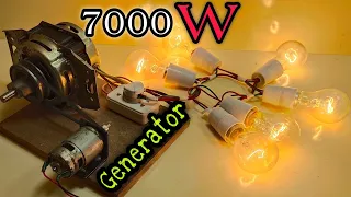Amazing technique of washing machine motor turning into 220v 7000w electric generator