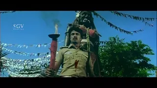 Rowdy planned to kill Police Sudeep in Holi | Best Scenes in Kannada Movie | Veera Madakari