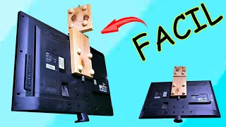 Como HACER SOPORTE De TELEVISOR Giratorio En MADERA Muy FACIL: Sin gastar mucho #DIY - LUIS LOVON