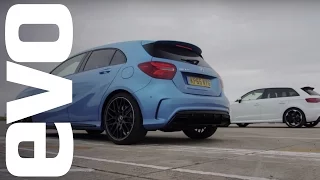 Mercedes A45 AMG vs Audi RS3 - Which is fastest? | evo DRAG BATTLE