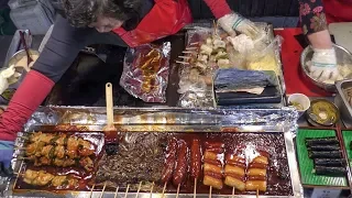 Best Korea Street Food in Seoul, Dongdaemun Food Market by Night