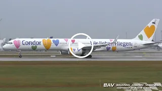 Boeing 757-300 - Condor "Wie lieben Fliegen cs" D-ABON - takeoff at Munich Airport