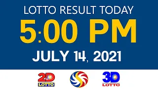 Lotto Results Today July 14 2021 5pm Ez2 Swertres 2D 3D 4D 6/45 6/55 PCSO