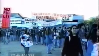 Marcha estudiantil y toma de Rectorado UNC 1995