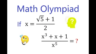 Golden Ratio | What is the Value of the Algebraic Expression? | Conjugate | Math Olympiad