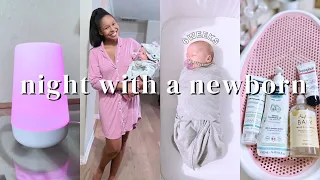 Realistic night with a newborn| night time routine with a newborn|6 weeks old