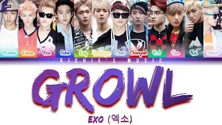 EXO (엑소) - 으르렁 (Growl) [Color Coded Lyrics Han|Rom|Eng]