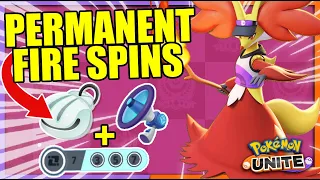 THIS IS OP!! PERMANENT FIRE SPIN STUNS WITH FULL MOVE COOL DOWN DELPHOX BUILD | Pokemon Unite