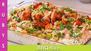 BBQ Rice Khatharnak Chicken Wale Chawal & Vegetable Platter Recipe in Urdu Hindi - RKK
