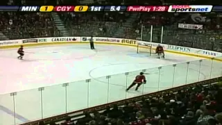 Dion Phaneuf shatters the glass twice in one period (2008)