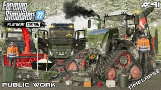 SNOW REMOVAL WITH FENDT 930 & MONSTER SNOW BLOWER | Public Work | Farming Simulator 22 | Episode 41