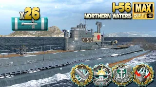 Submarine I-56: Intense battle on map Northern Waters - World of Warships