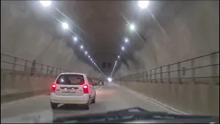 A new tunnel on Solan Dharampur bye pass before Kumarhatti.