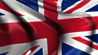 Union Jack British flag animation video background loop