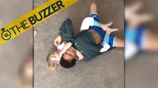 6-year-old girl already has some crazy MMA skills, taps out her older brother