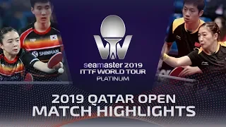 Xu Xin/Liu Shiwen vs Lee Sangsu/Jeon Jihee | 2019 ITTF Qatar Open Highlights (1/4)