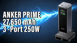 Anker Prime Power Bank: The Ultimate Portable Charging Beast With 3 Ports And 27650mah Capacity