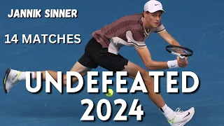 Jannik Sinner - Undefeated in 2024 | Superior Points 14 Matches (HD)