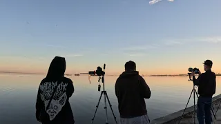 Sunrise Falcon 9 GPS III-6 Launch POV at Port Canaveral.  07:24 on 1/18/2023