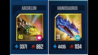 ARCHELON VS HAINOSAURUS II Jurassic World The Game II Dinosaurs Game