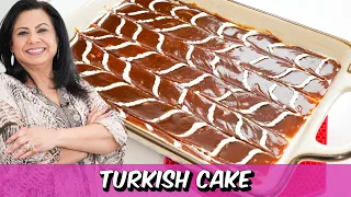 Turkish Cake with Marble Carmel Twist Very Moist and Juicy 3 Milk Base Recipe in Urdu Hindi   RKK