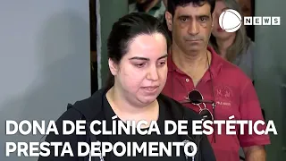 Dona de clínica estética onde jovem morreu presta depoimento à polícia