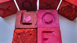 Carved & Dyed Valentine's Day Gym Chalk Blocks ♡ Oddly Satisfying ♡ ASMR