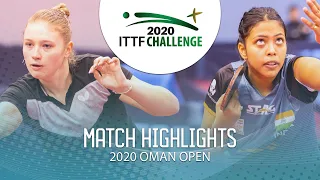 Tatiana Kukulkova vs Kaushani Nath | 2020 ITTF Oman Open Highlights (Group)