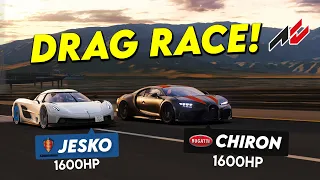 1600HP Bugatti CHIRON Super Sport 300+ VS 1600HP Koenigsegg JESKO Absolut | DRAG RACE