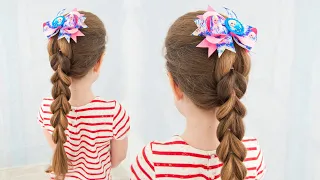 Reverse French braid | Французская коса наоборот | Прически в школу ❤️