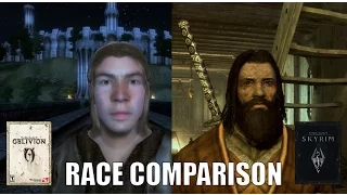 Oblivion vs. Skyrim Races comparison.